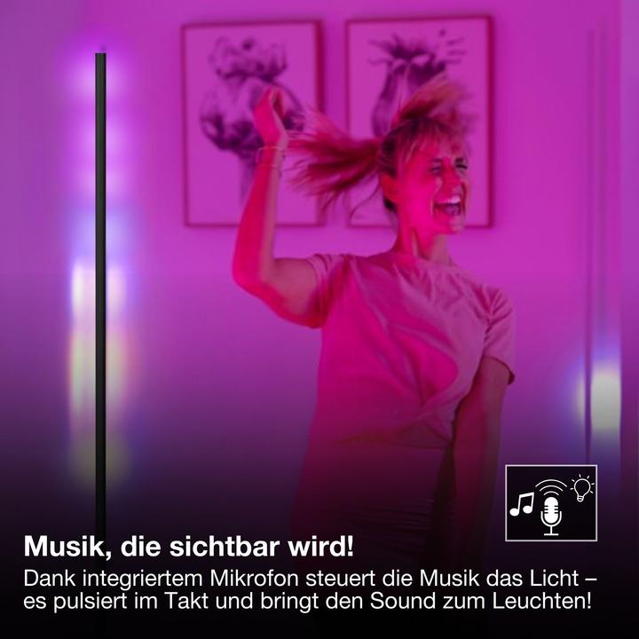 Actual product image Osram Smart Wifi Floor Round With Remote Control Black RGB + Tw + Rc (350 lm)