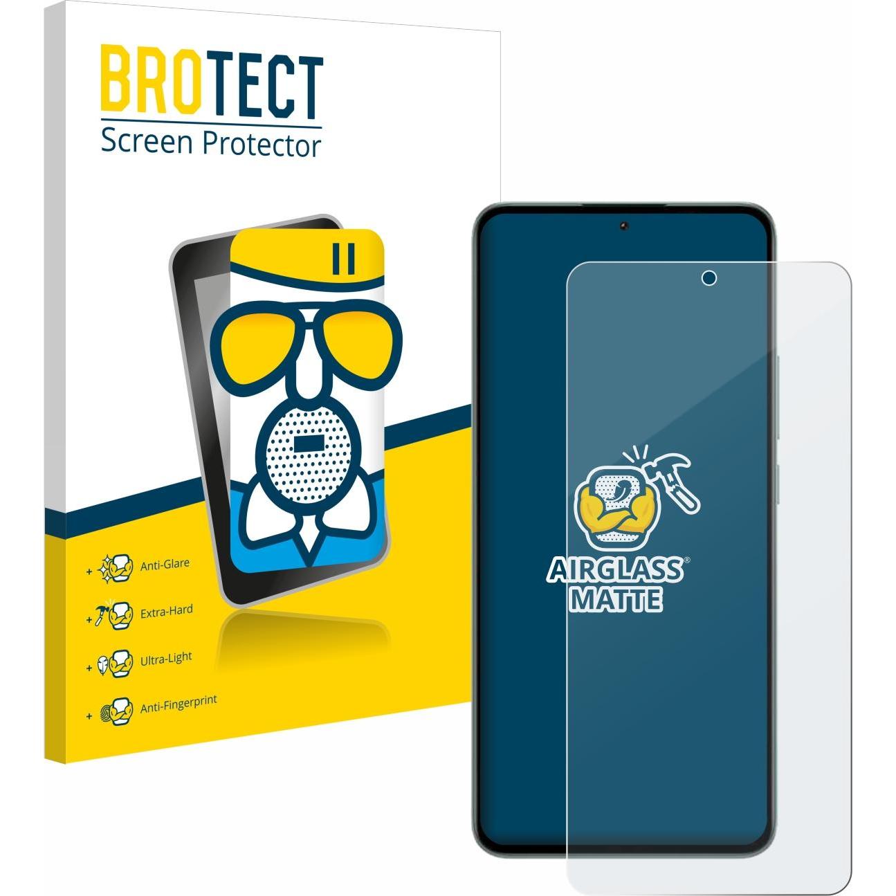 BROTECT AirGlass Panzerglasfolie Matt (1 Stück, Xiaomi 13T Pro), Smartphone Schutzfolie, Grau