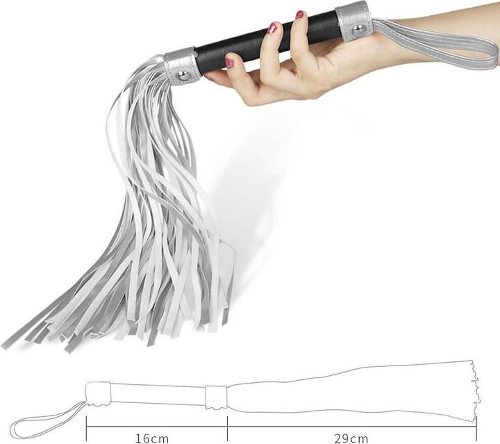 Produktbild Lovetoy Flogger Kunstleder Silber und Schwarz