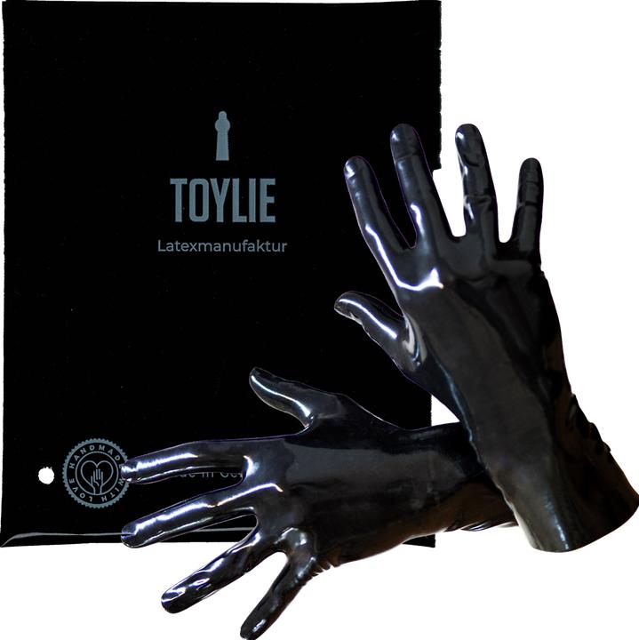 Produktbild Toylie Latex Handschuhe «S» schwarz, nahtlos, mit anatomischer Passform (S)