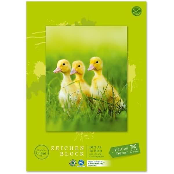 Produktbild Edition Dürer Zeichenblock green DIN A4 (A4, Blanko, Weicher Einband)