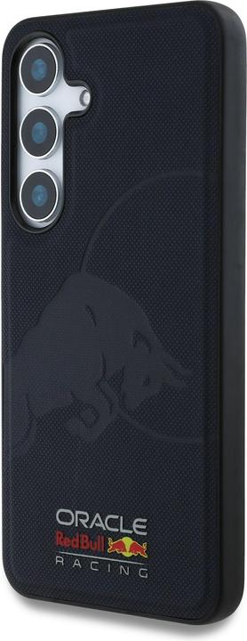 Actual product image Red Bull Case Leather Meshed Debossed Bull MagSafe for Samsung Galaxy S25 navy (Samsung Galaxy S25)
