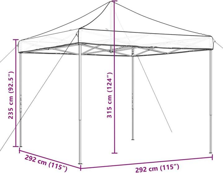 Produktbild vidaXL Partyzelt (292 cm, 292 cm)