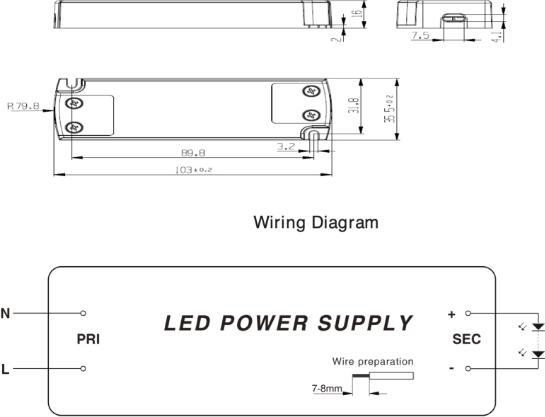 Produktbild Lumina Swiss Installations-Netzteil 24V 20W für Möbeleinbau