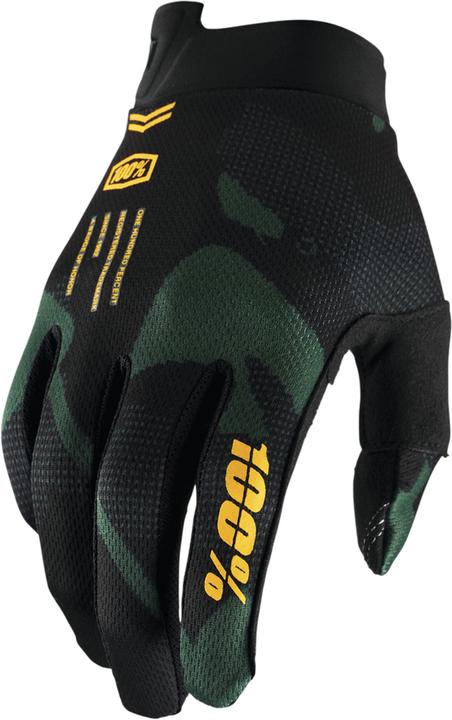 Image du produit 100% Gants unisexes iTrack, Sentinel - Noir Vert, S, HU-GLO-0052 (S)