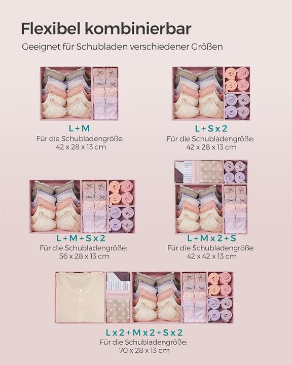 Actual product image Songmics 12er-Set Schubladen-Organizer (12x)