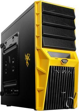Actual product image In Win Griffin Midi Tower - black/yellow (ATX)