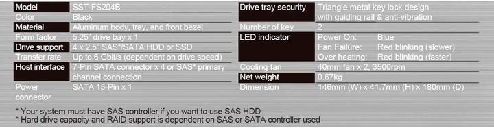 Actual product image Silverstone FS204 enclosure for storage drives
