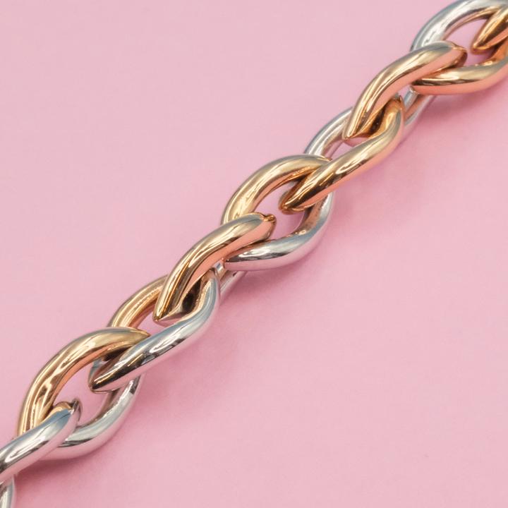 Produktbild Muau Navette (20 cm, 750, Rotgold, 18K Weissgold)