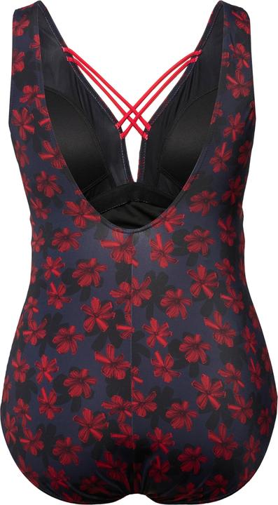 Produktbild Ulla Popken Badeanzug, Blüten, Zierbänder, Softcups (46)