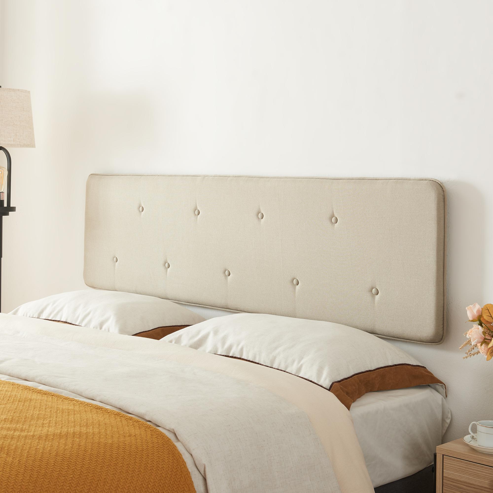 En.Casa, Bett Zubehör, Kopfteil Tokke 140x52 cm Beige