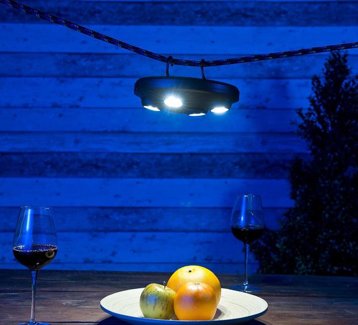 Actual product image Luminea LED umbrella lamp rotating and dimmable spots (250 lm)