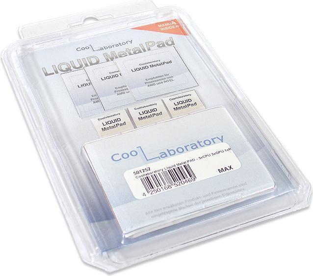 Produktbild Coollaboratory Liquid MetalPad - 2x GPU 3x CPU 1x cleaning kit (0.40 mm)