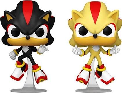 Actual product image Funko POP! 2-Pack Sonic the Hedgehog Shadow & Super Shadow Exclusive Phosphorescente
