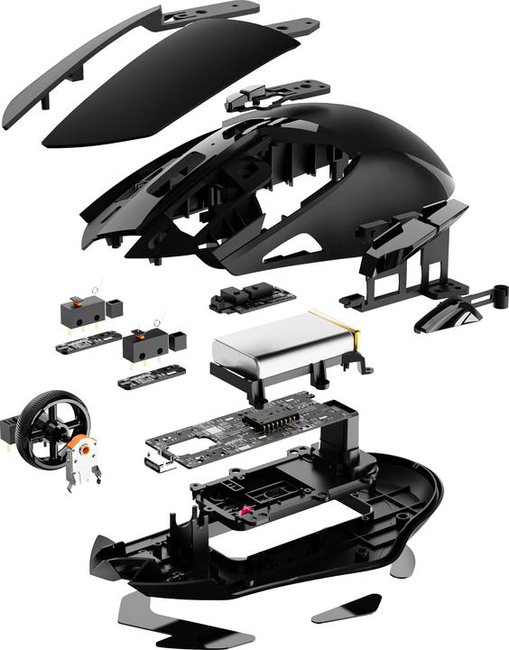 Produktbild Rapoo V30PRO 4K+8K WL GAMING MAUS SW (Kabelgebunden, Kabellos)