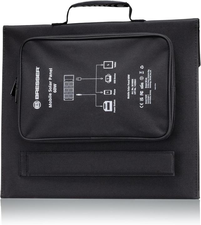 Actual product image Bresser Mobile solar charger 60 Watt with USB and DC output (60 W)