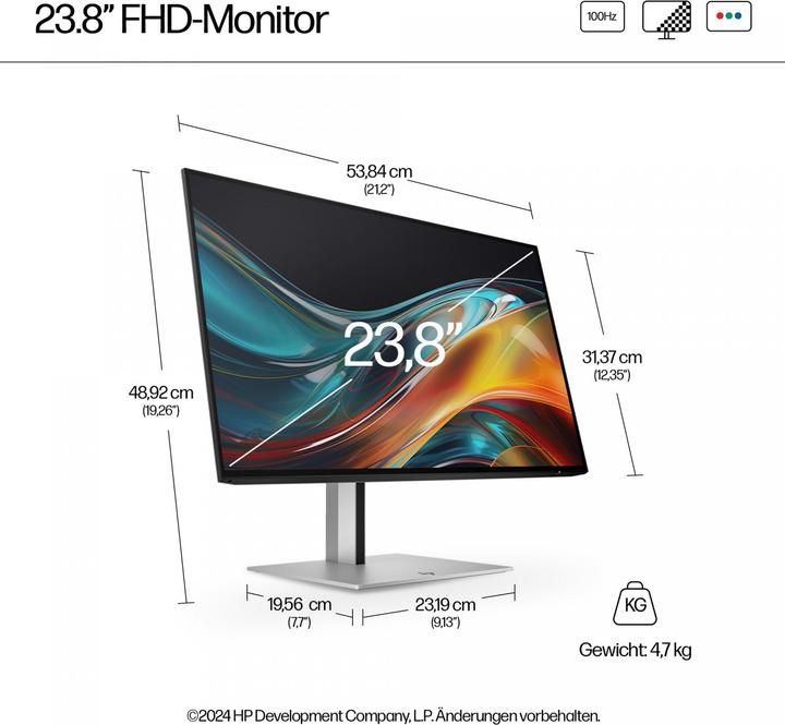 Produktbild HP 724pf (1920 x 1080 Pixel, 23.80")