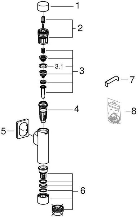 Produktbild Grohe Druckspüler Rondo A.S.