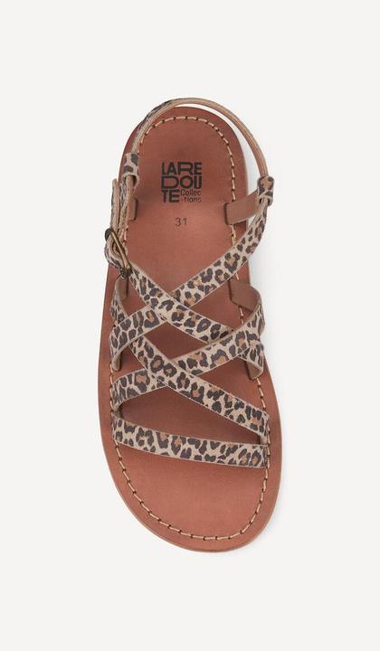 Actual product image La Redoute Collections Ledersandalen mit Riemen und Leopardenmuster (36)