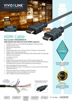 Actual product image Vivolink HDMI (Typ A) — HDMI (Typ A) (10 m)