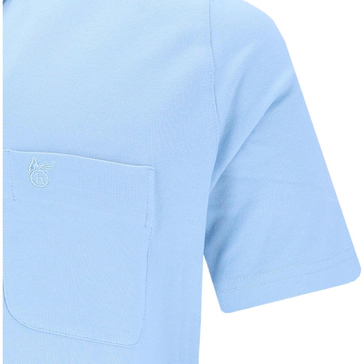 Thumbnail - Hajo, Herren, Shirt, 2er Pack Pique Poloshirt, Blau, (54)