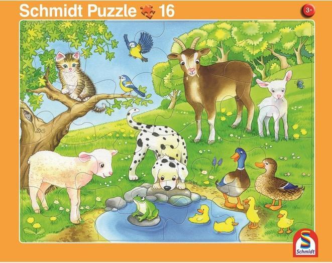 Productafbeelding Schmidt Spiele Schmidt 2 kaderpuzzel 16/24T dieren/dier kinderen (24 onderdelen)