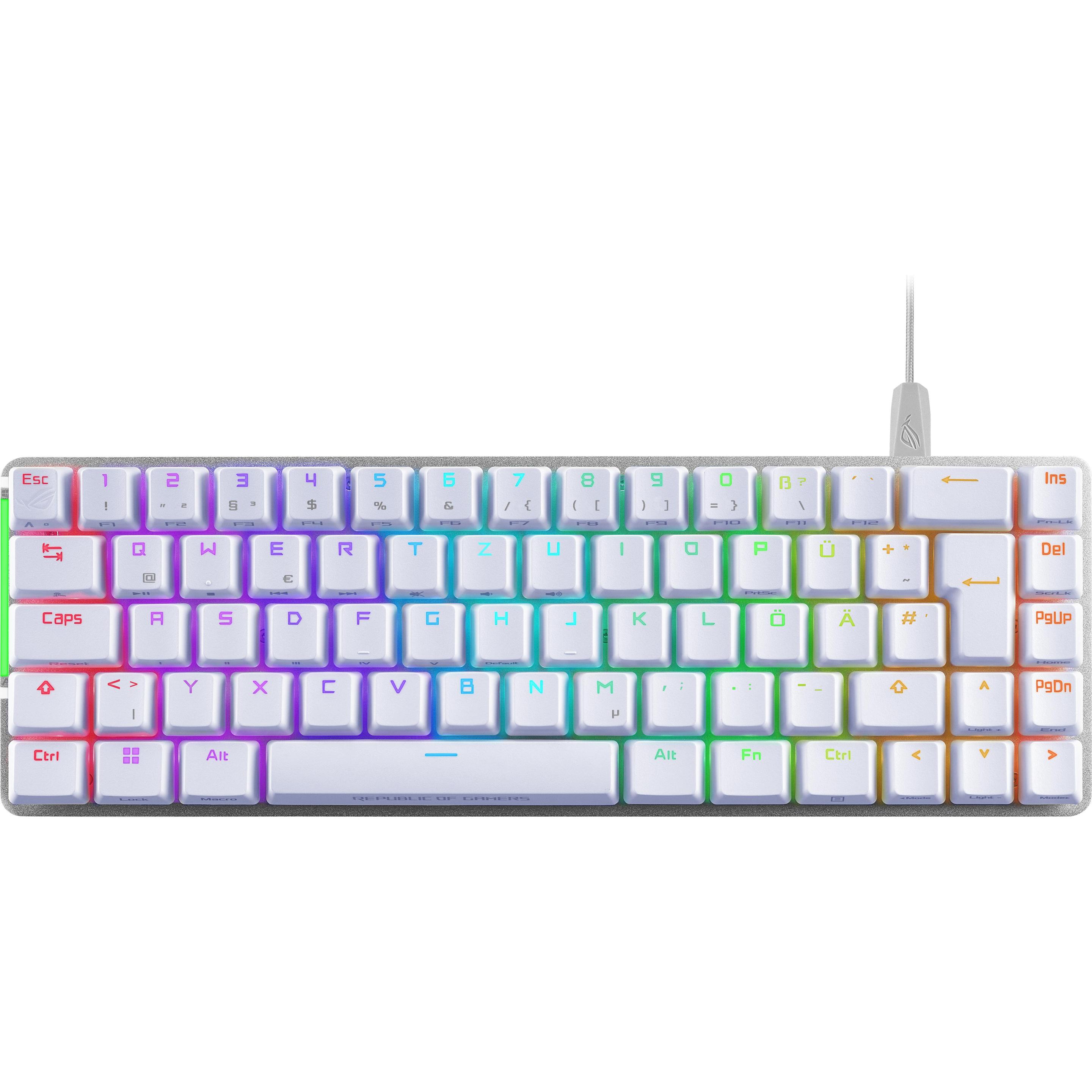 ASUS ROG Falchion (US, Kabelgebunden), Tastatur, Weiss