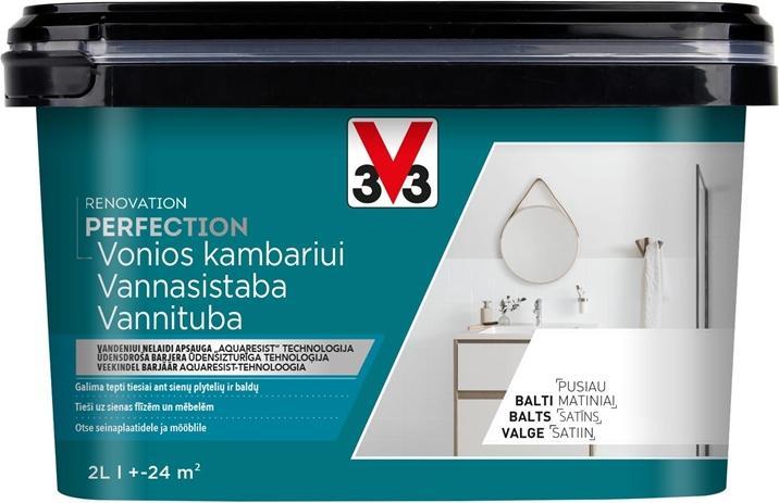 V33 Paint Bathroom Perf White 2l (White, 2000 ml)