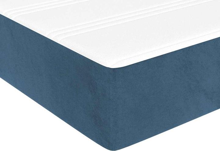 Actual product image vidaXL Taschenfederkernmatratze Dunkelblau Samt (90 x 210 cm, Spring core)