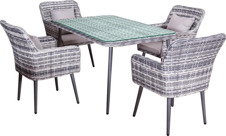 Jet-Line Gartenset Lima Polyrattan (90 cm)