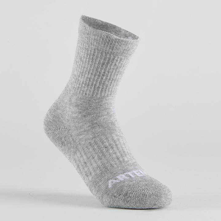 Produktbild Artengo Kinder Tennissocken High 4er-Pack - RS 300 grau/grün (4er Pack, 35 - 38)