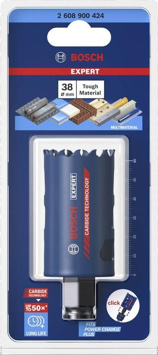 Produktbild Bosch Professional Zubehör EXPERT Tough Material Lochsäge, 38 x 60 mm (38 mm)