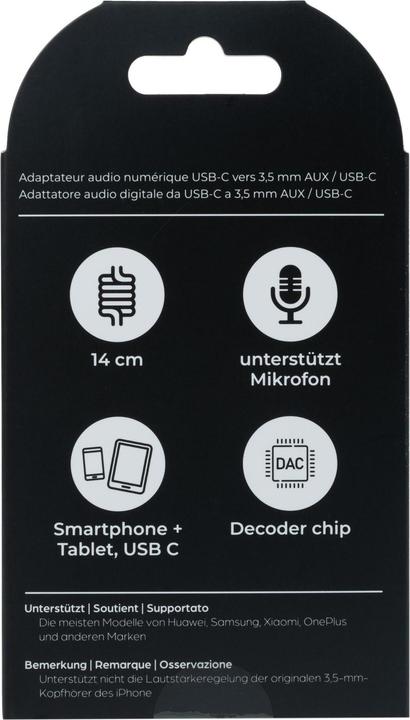 Produktbild Onit Digital-Audio-Adapter Premium USB-C auf 3.5 mm (USB Typ C, 3.5mm Klinke, USB Typ C)