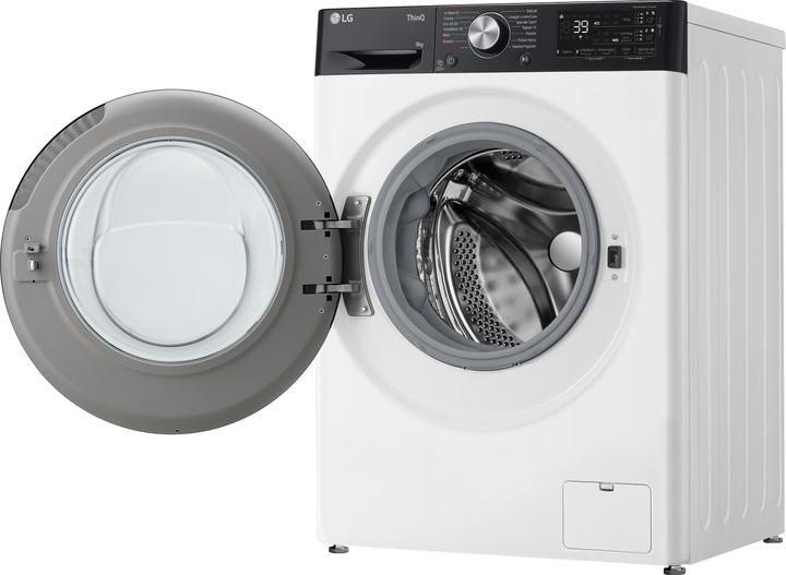 Actual product image LG F4R7509TSWB Washing machine 9kg AI DD, Class A-10%, 1400 rpm, TurboWash, Autodose (9 kg, Left)