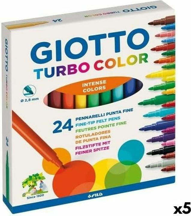 Immagine prodotto Giotto Marker-Set Turbo Color Bunt (5 Stück) (24 x)