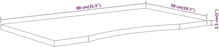 Actual product image vidaXL Schreibtischplatte (80 x 50 cm)