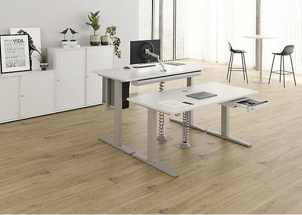 Produktbild Hammerbacher Kabelwanne klappbar für 160er Tisch Silber (126.20 cm)