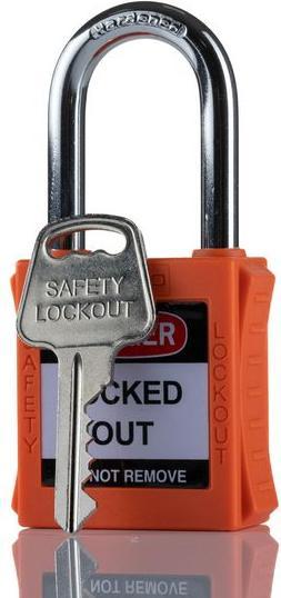 RS PRO 1 Lock 6.4mm Shackle Nylon, SteelSafety Loc