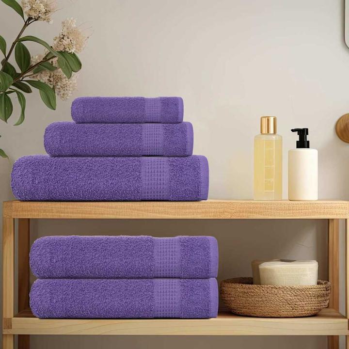 Immagine prodotto vidaXL Asciugamani da bagno 10 pz. Viola 100x150 cm 360 g/m² 100% cotone telo doccia (100 x 150 cm)