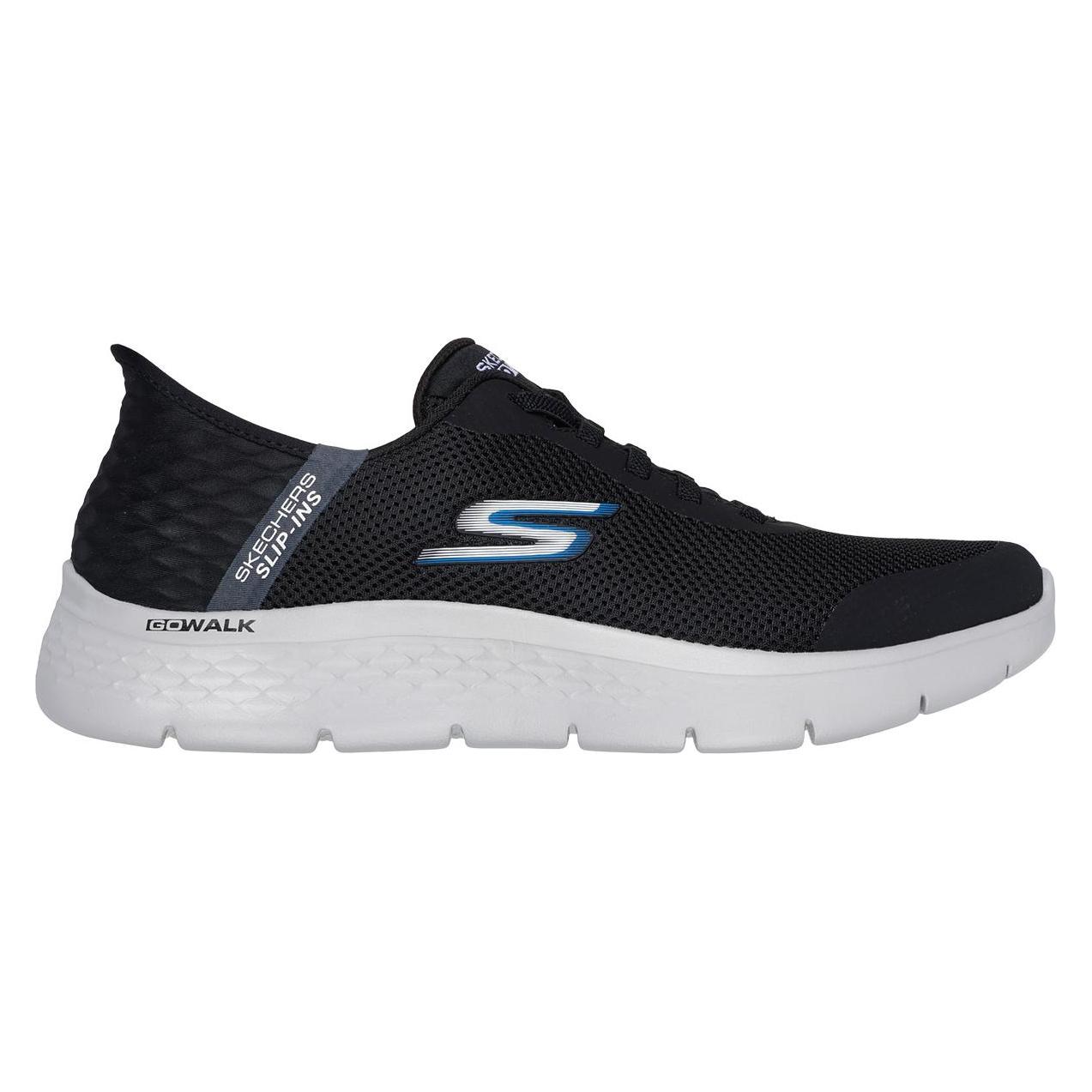 Skechers, Mannen, Sneakers, Slip-ins™ Go Walk Flex - Handen Omhoog, Zwart, Veelkleurig, Grijs, (45)