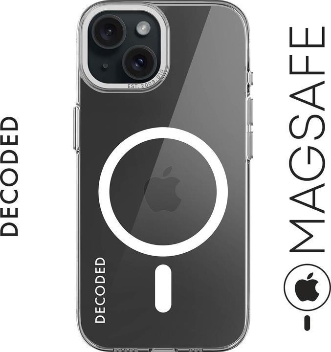 Image du produit Decoded Coque arrière en plastique recyclé pour iPhone 15 Transparent (Apple iPhone 15)