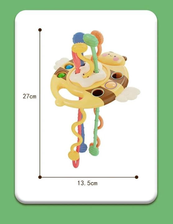 Produktbild Activity Board Baby Gummispielzeug Sensory Learning Pull String Soft Toy Educational Development Lernspielzeug für