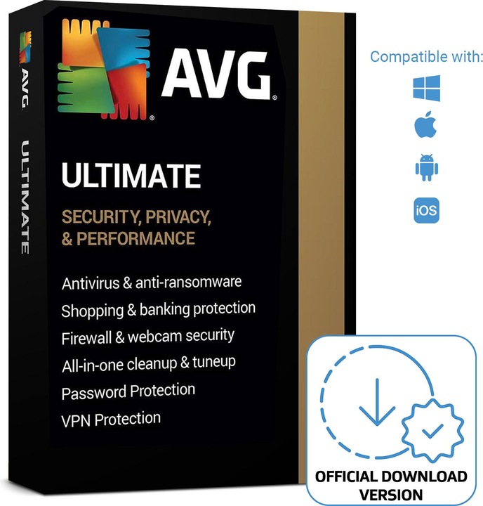 Avast AVG Ultimate (10 Utilisateur, 10 Périphériques/Utilisateurs, 12 mois)
