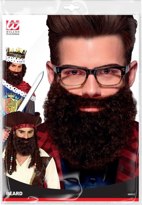 Produktbild Widmann Lockiger Brauner Bart Mit Schnurrbart