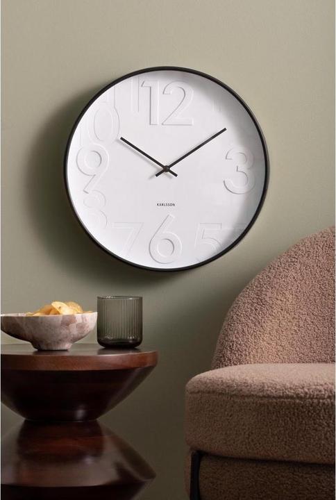Produktbild Karlsson Wanduhr Ayuno Ø 40 cm, Schwarz, Form: Rund (40 cm)