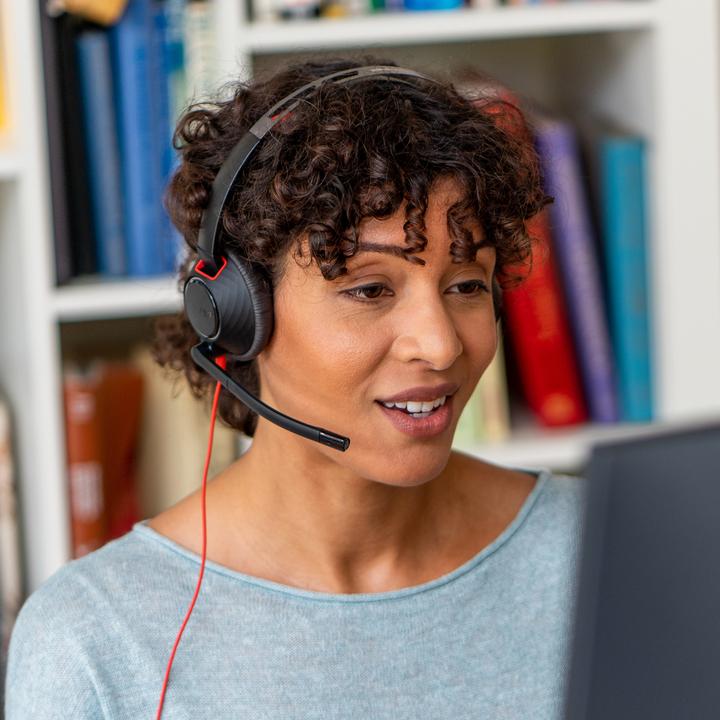 Actual product image Poly Blackwire 5220 USB-C stereo headset + 3.5 mm plug + USB-C/A adapter (Cable, USB-A)