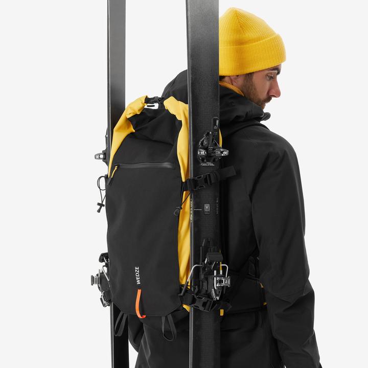 Immagine prodotto Wedze Zaino Roll Top Strong Freeride 30 L per sci/snowboard - Giallo (30 l)