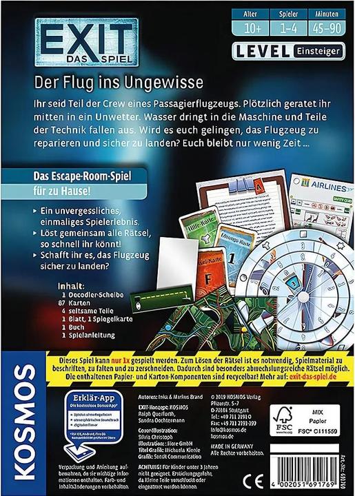 Produktbild Kosmos EXIT - Der Flug ins Ungewisse (Deutsch, 1 - 4 Spieler)