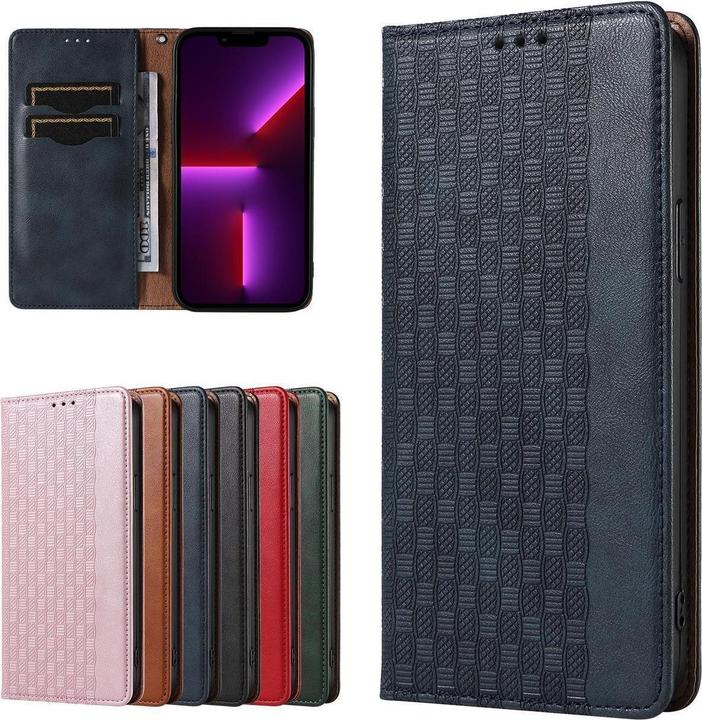 Produktbild Hurtel Magnetband Hülle Hülle für Samsung Galaxy S23 Flip Wallet Mini Lanyard Stand Blau (Samsung Galaxy S23+)