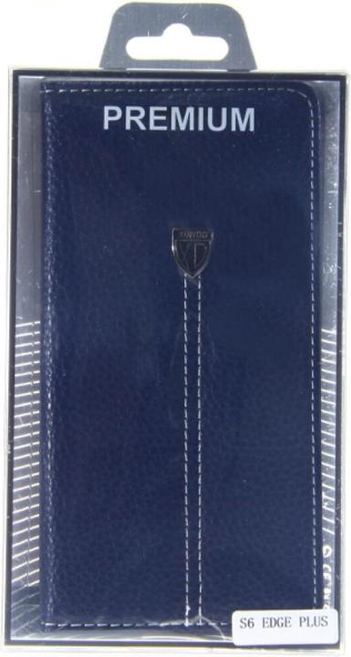 Actual product image NoName Book Case Fashion for Galaxy S6 Edge Plus - Blue (Samsung Galaxy S6 Edge+)